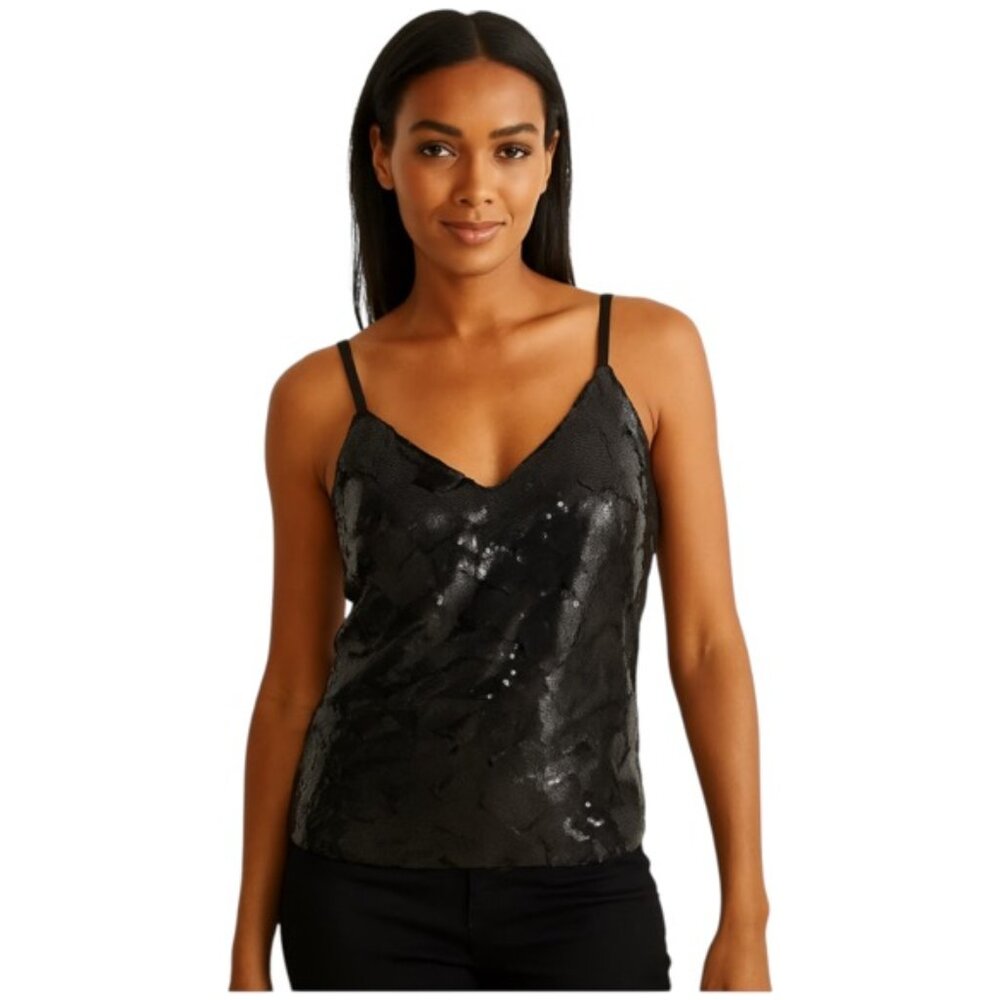 White House Black Market Small Sequin Tank Cami Top